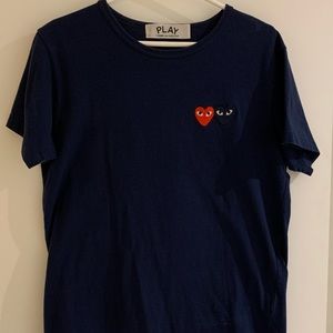 Comme Des Garçons Double Heart T Shirt